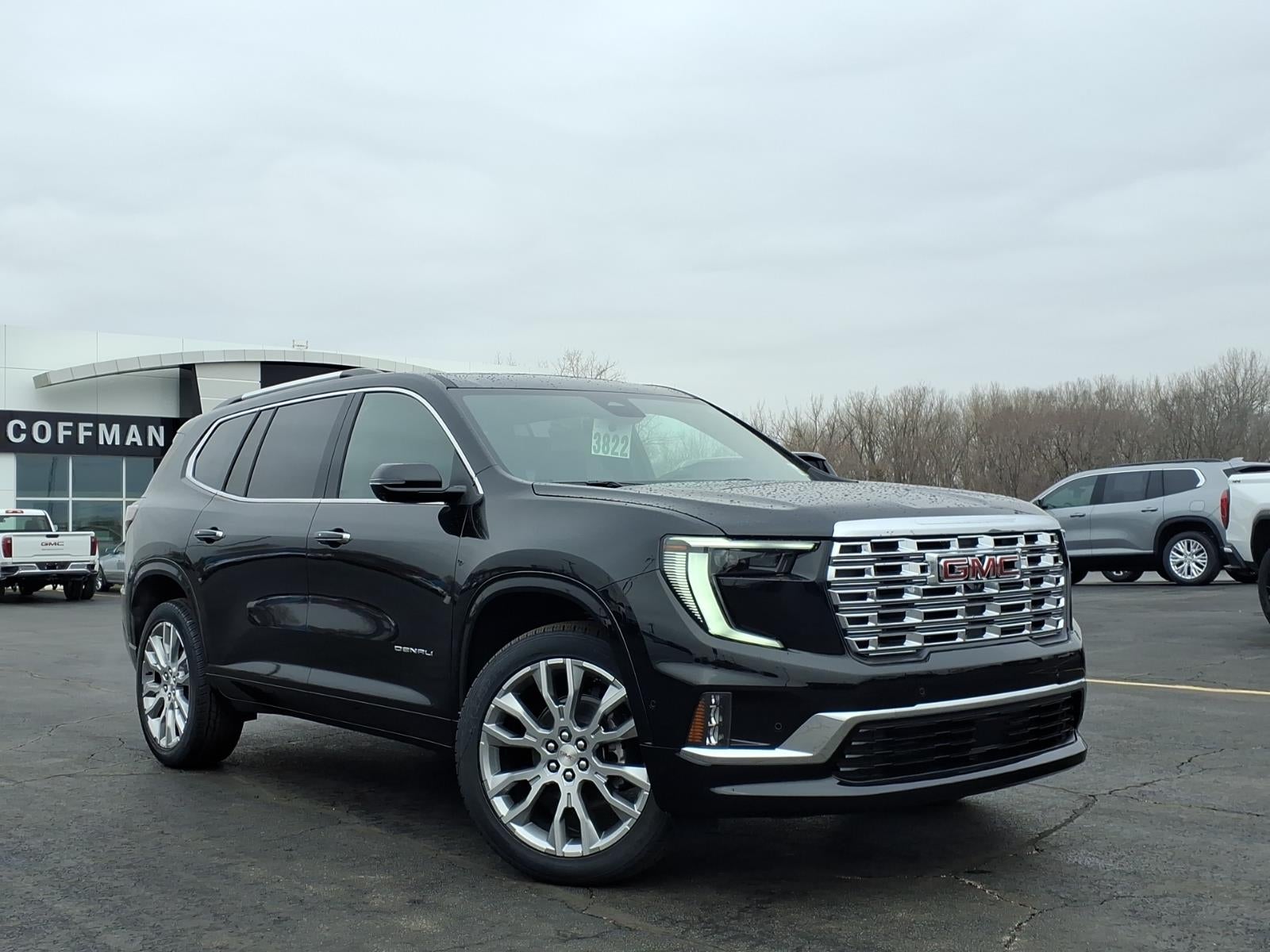 2026 GMC Acadia Denali in Ebony Twilight Metallic — front three-quarter view