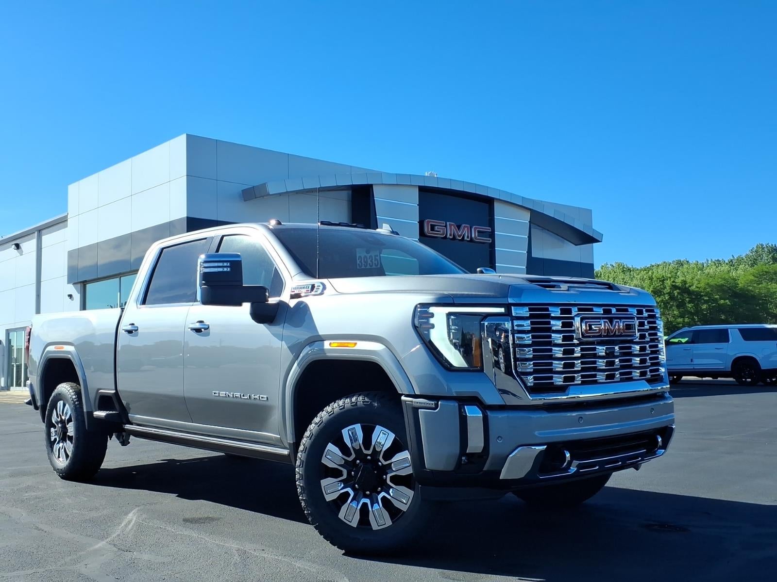 2026 GMC Sierra 3500 HD Denali in Sterling Metallic — front three-quarter view