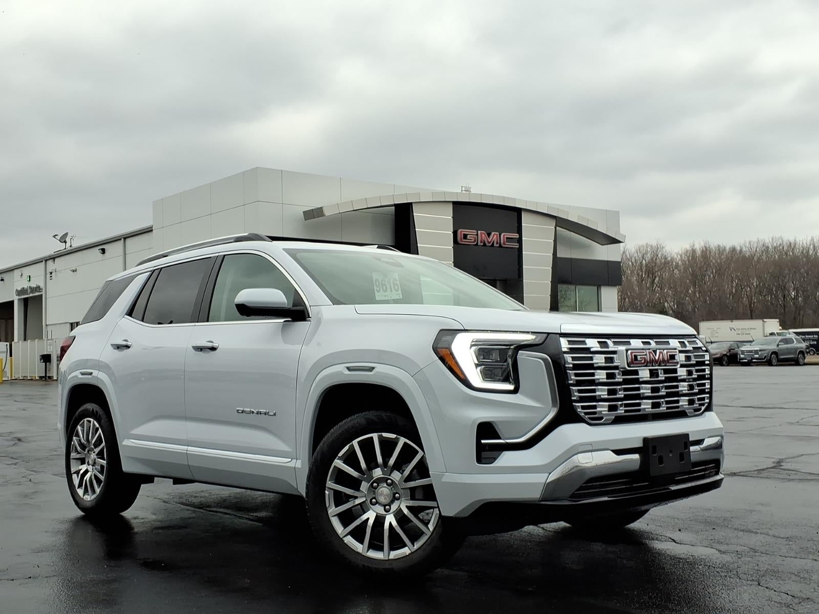 2026 GMC Terrain Denali in Glacier White Tricoat — front three-quarter view